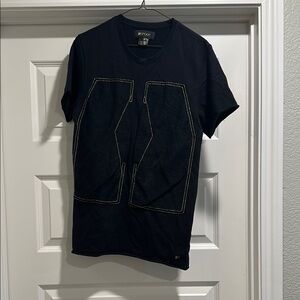 BESPOKE Black Tee with Contrast Stitching